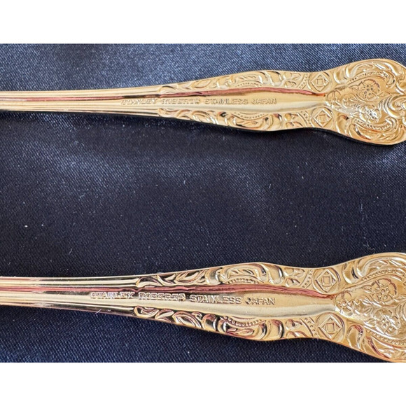 Vtg Stanley Roberts Flatware Golden Dynasty Gold Electroplate 54 PC Svc 8 MINT - Picture 14 of 14
